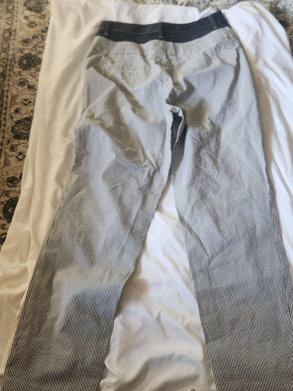 Jason Wu NWT Stripe Seersucker Paneled Tailored Pants Size 8